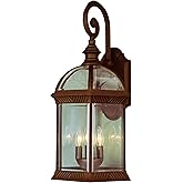 Trans Globe Lighting 44182 RT Wentworth Collection 12 Inch Four Light Outdoor Wall Lantern I in a Rust Finish I Traditional S