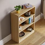 Vida Designs Cambridge 3 Tier Low Bookcase Oak Wood Shelving Unit view 7