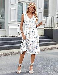 Zeagoo Women Summer V Neck 2025 Sleeveless Pleated