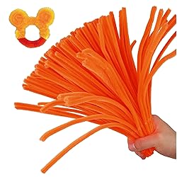 ESUOHYM 200PCS Upgraded Orange Colors Pipe Cleaners