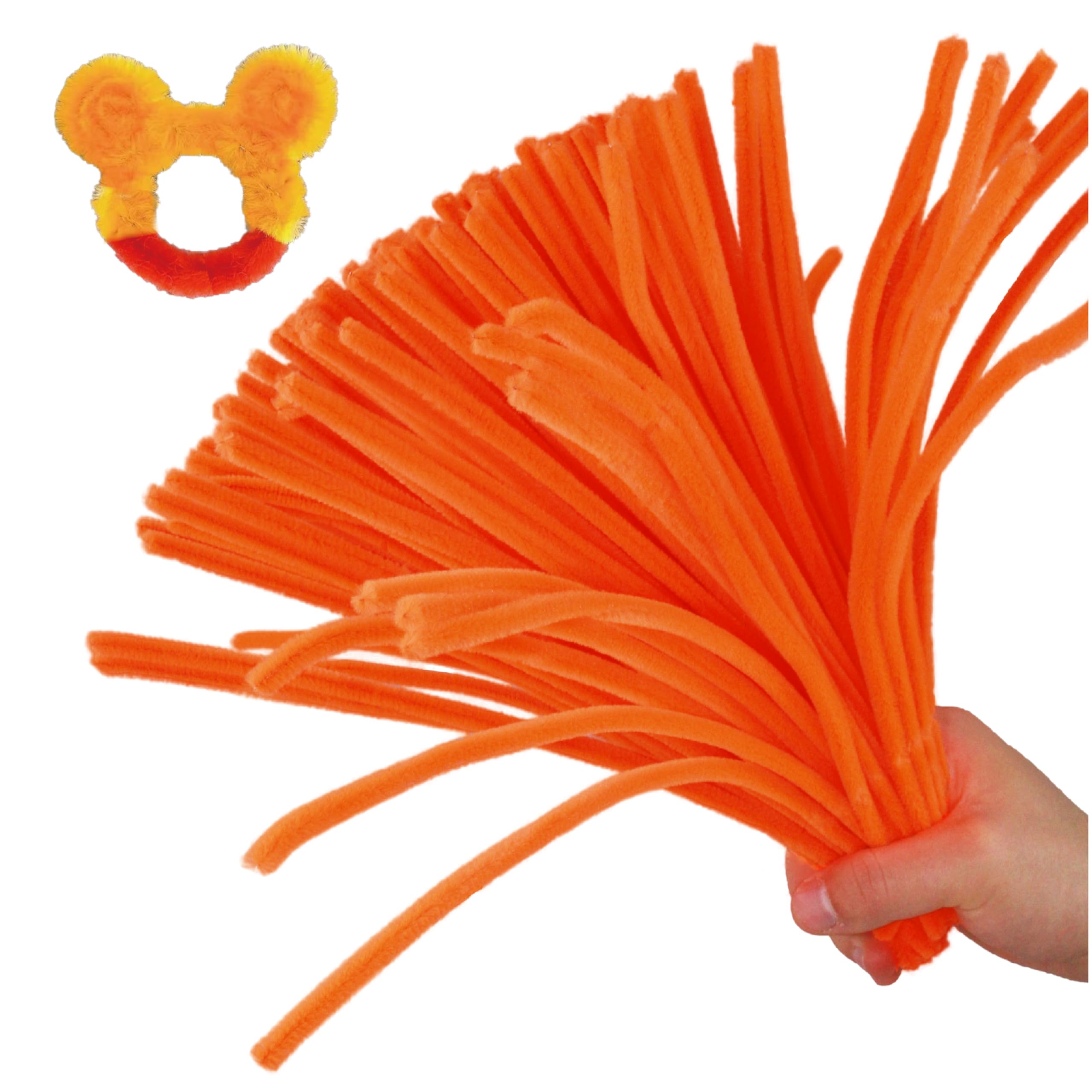 ESUOHYM 200PCS Upgraded Orange Colors Pipe Cleaners