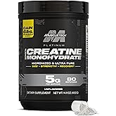 MuscleTech Creatine Monohydrate Powder, Platinum Pure - Unflavored Micronized Creatine for Men & Women - Workout Supplements for Performance, Muscle Recovery & Builder-(80 Servings) Packaging May Vary
