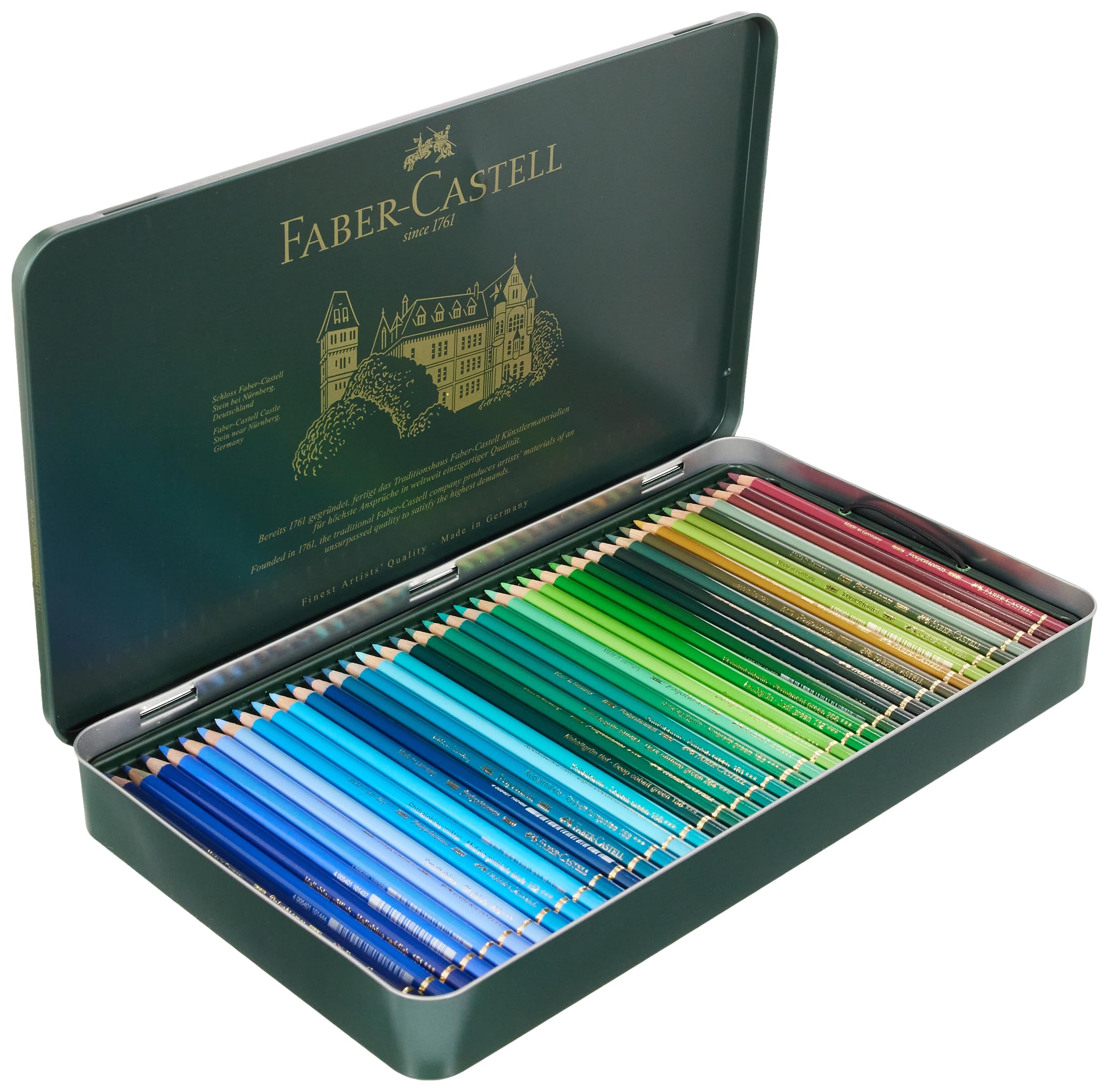 Faber-Castell Polychromos Artists' Color Pencils - Tin of 120 Colors - Premium Quality Artist Pencils