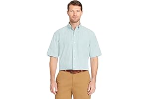 Arrow 1851 Men's Hamilton Poplins Short Sleeve Button Down Plaid Shirt