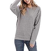 Urban Look Womens Casual Fleece Lined Pullover Sweatshirt with Plus Sizes
