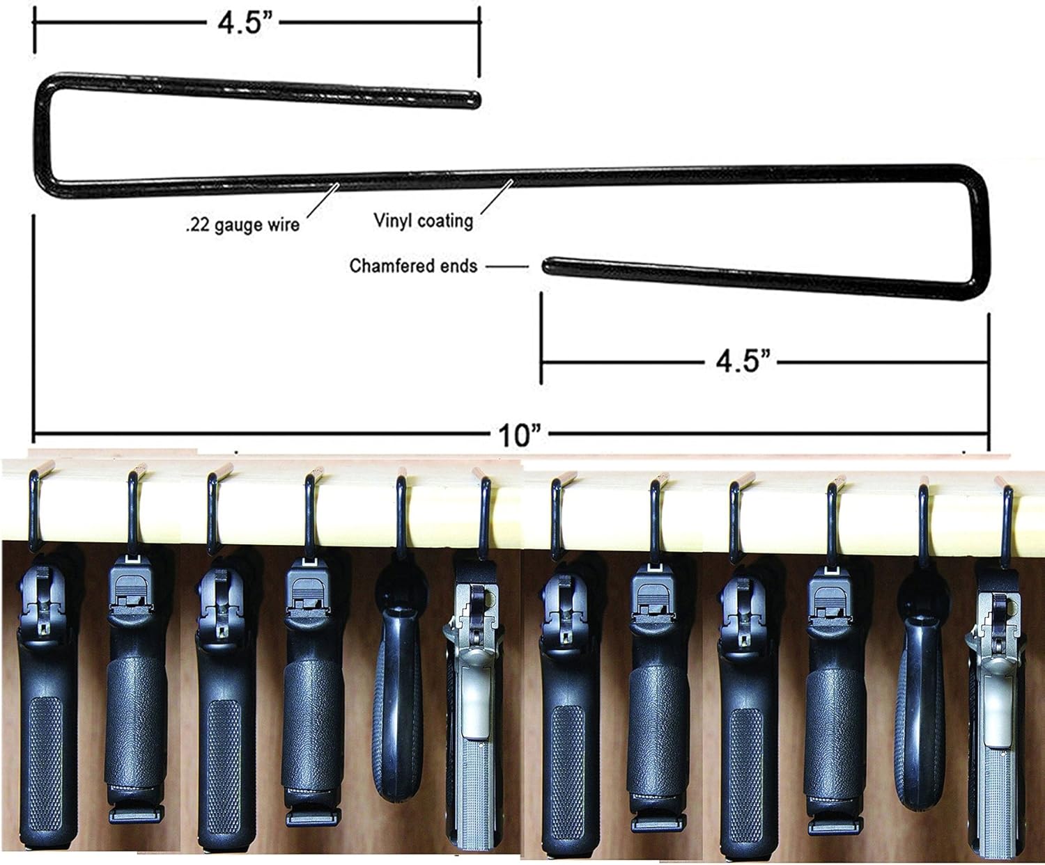 E-ONSALE AmeriGun Club Easy Use Gun Hanger Pack of 12 Original Handgun Hangers (12 Packs) : Sports & Outdoors