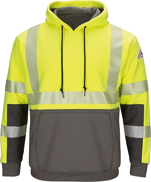 Bulwark FR Mens Hi-Visibility Color Block Pullover Fleece Sweatshirt: Amazon.ca: Clothing 