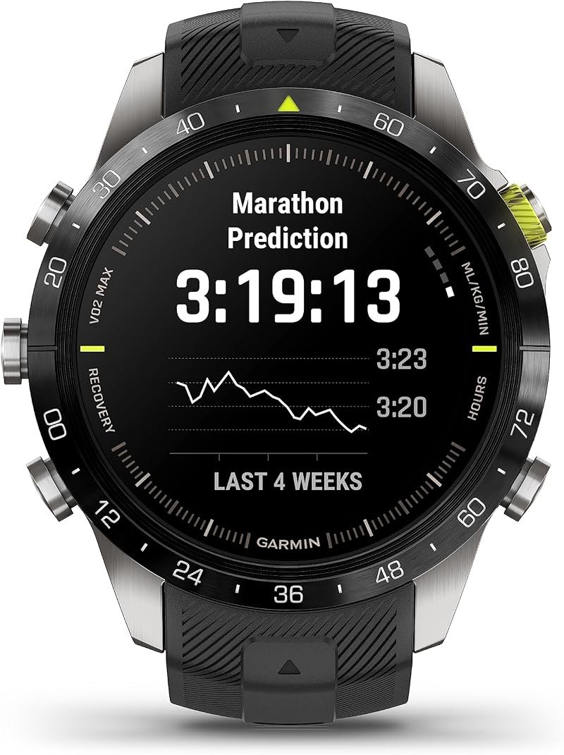 Garmin MARQ Athlete Luxury Smartwatch Men Titanium VO2 Max Recovery Time Maps