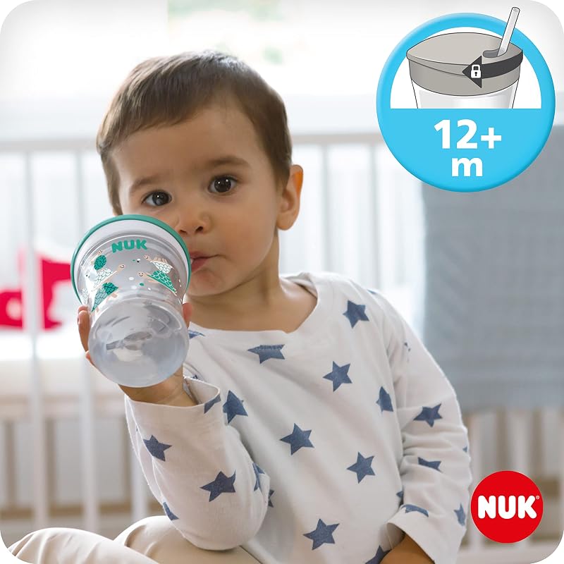 3-in-1 Trinklernset mit Trainer Cup Schnabeltasse (6+ Monate), Magic Cup 360° Trinklernbecher (8+ M) & Action Cup Trinkflasche Kinder (12+ M) | 230 ml | gelbe Katze