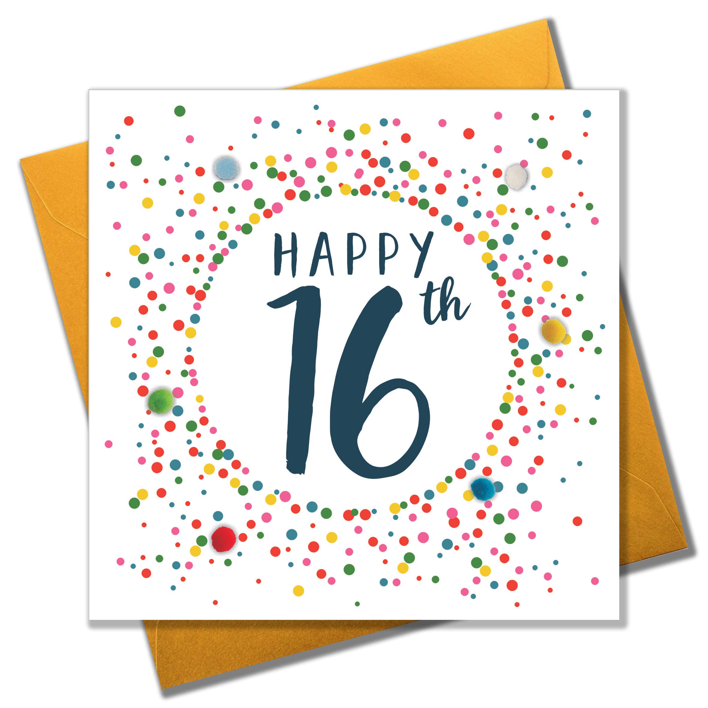 "Pom Pom"16th" Greeting Card", POM040