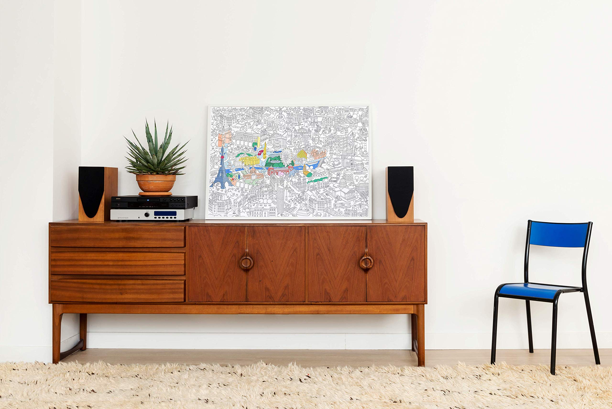 OmyGiant Colouring Poster for Kids - Paris