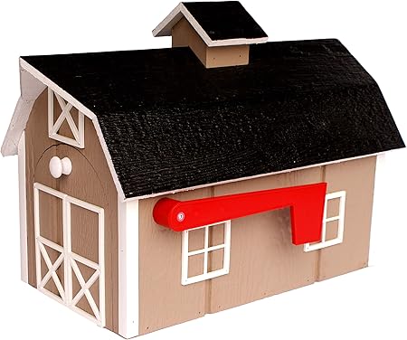 Amazon Com Amish Made Deluxe Wooden Mailbox Dutch Barn Style