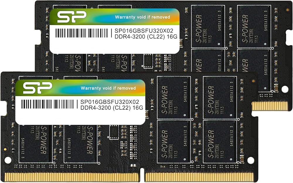 Silicon Power DDR4 32GB (2x16GB) 3200MHz CL22 SODIMM Laptop RAM PC4-25600