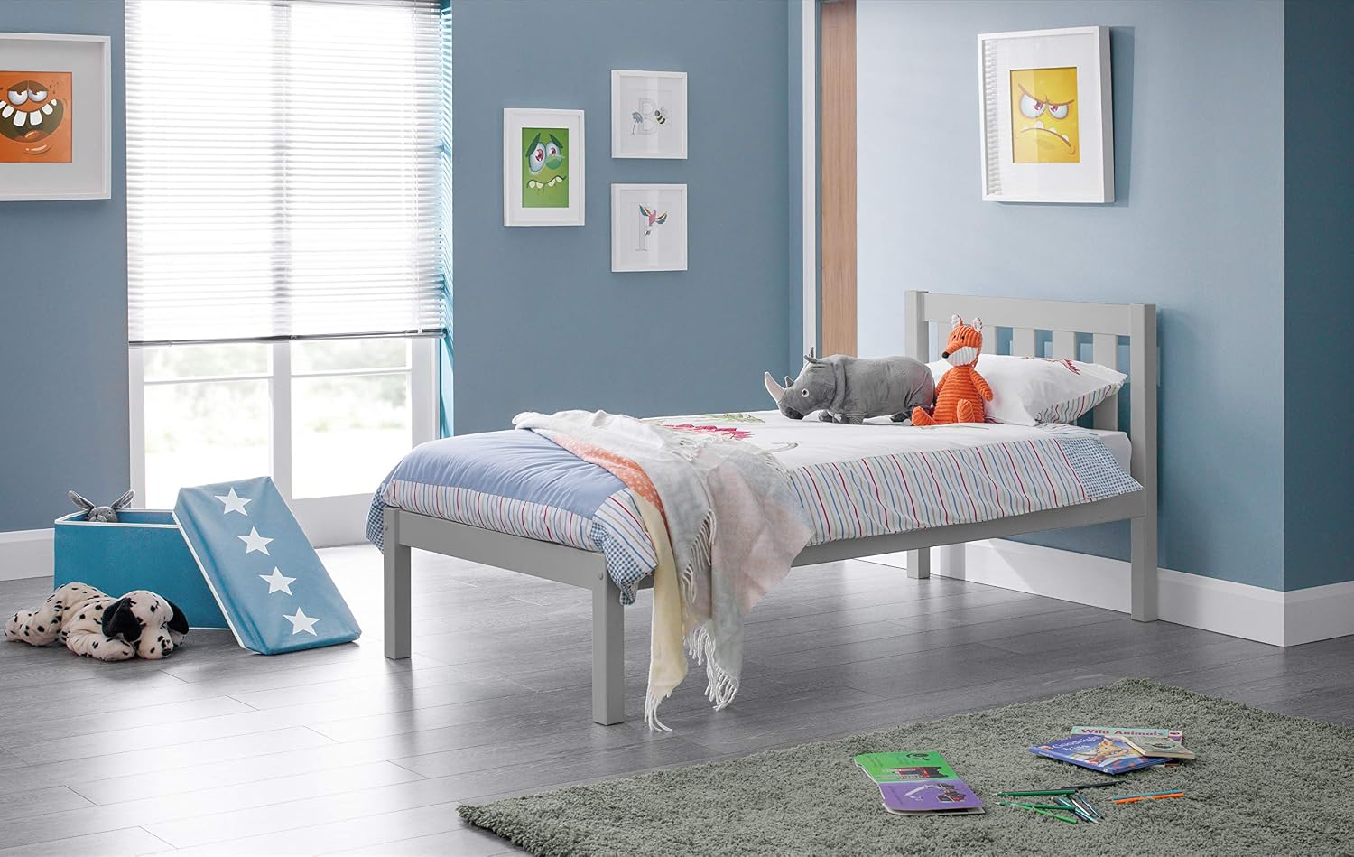 Julian Bowen Luna Bed, Dove Grey, Single - Image 5