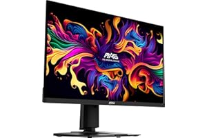 MSI MAG 271QPX QD-OLED, 27 OLED Gaming Monitor, 2560 x 1440 (QHD), OLED 0.03ms Response time, 360Hz, True Black HDR 400, HDMI, DP Port, USB Type C, Tilt, Height
