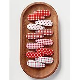 Lemeilleur 12 PCs (6 Pairs) 2.1 Inches, Retro Hair Clips Non Slip Vintage Snap Barrettes Hair Accessories Polka Dot Hair Pins for Girls Toddlers Kids