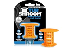 TubShroom TSORA454 The Revolutionary Tub Drain Protector Hair Catcher/Strainer/Snare, Orange