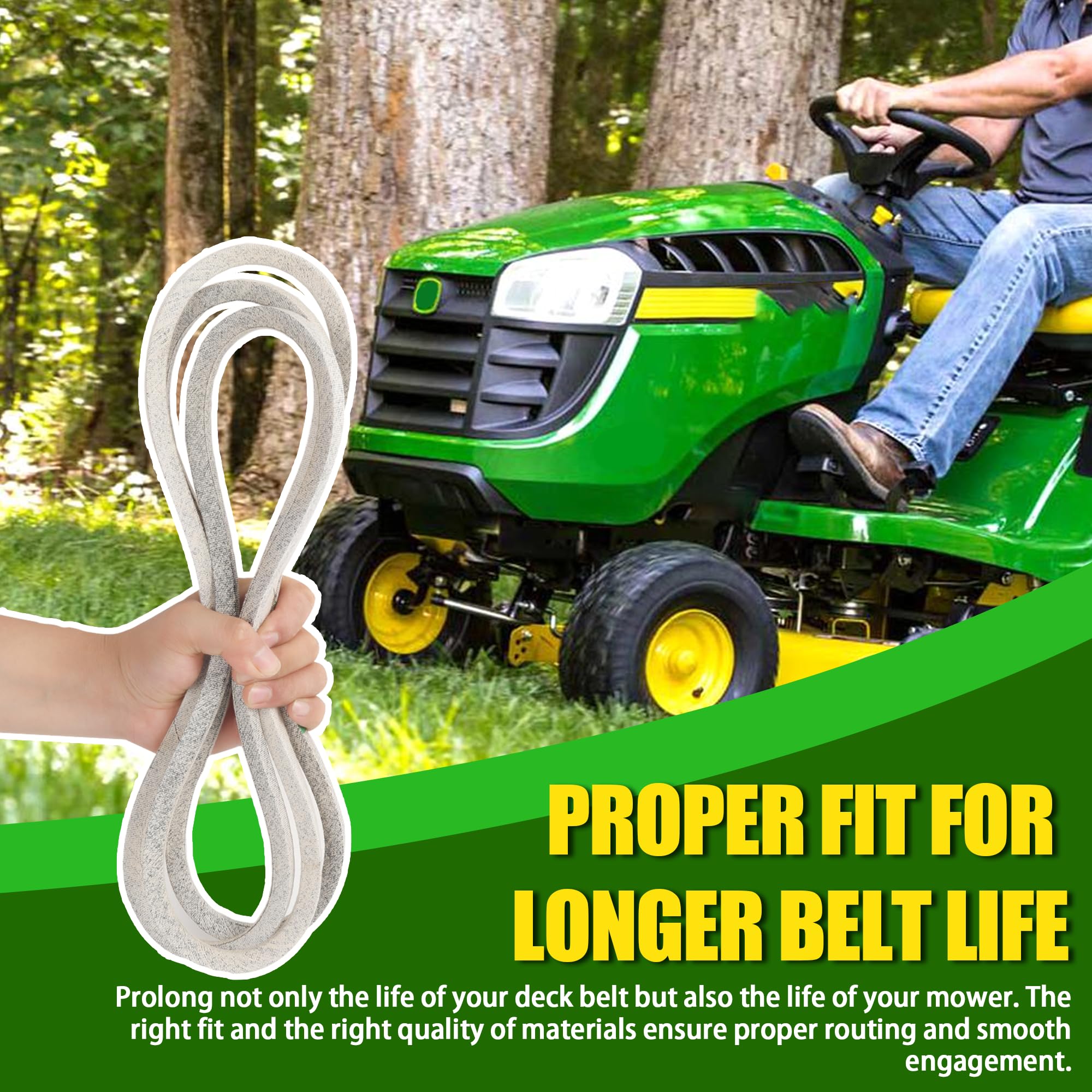 Mower Deck Belt Reviews TonGass 42 Lawn Mower Deck Belt Compatible With ...