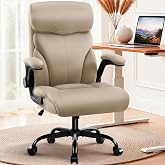 AreShark Office Chair - Executive High Back Breathable Comfy Desk Chair with Lumbar Support - Ergonomic Leather Rolling Swivel Computer Chair with Rock Function for Working Studying Gaming Relaxing