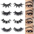 MIKIWI 3D Mink Lashes, Mink Lashes, Real Mink Lashes, Dramatic Eyelashes, Mink Lashes Strip, 5D Mink Lashes, Whosesale Mink lashes, Pack-4