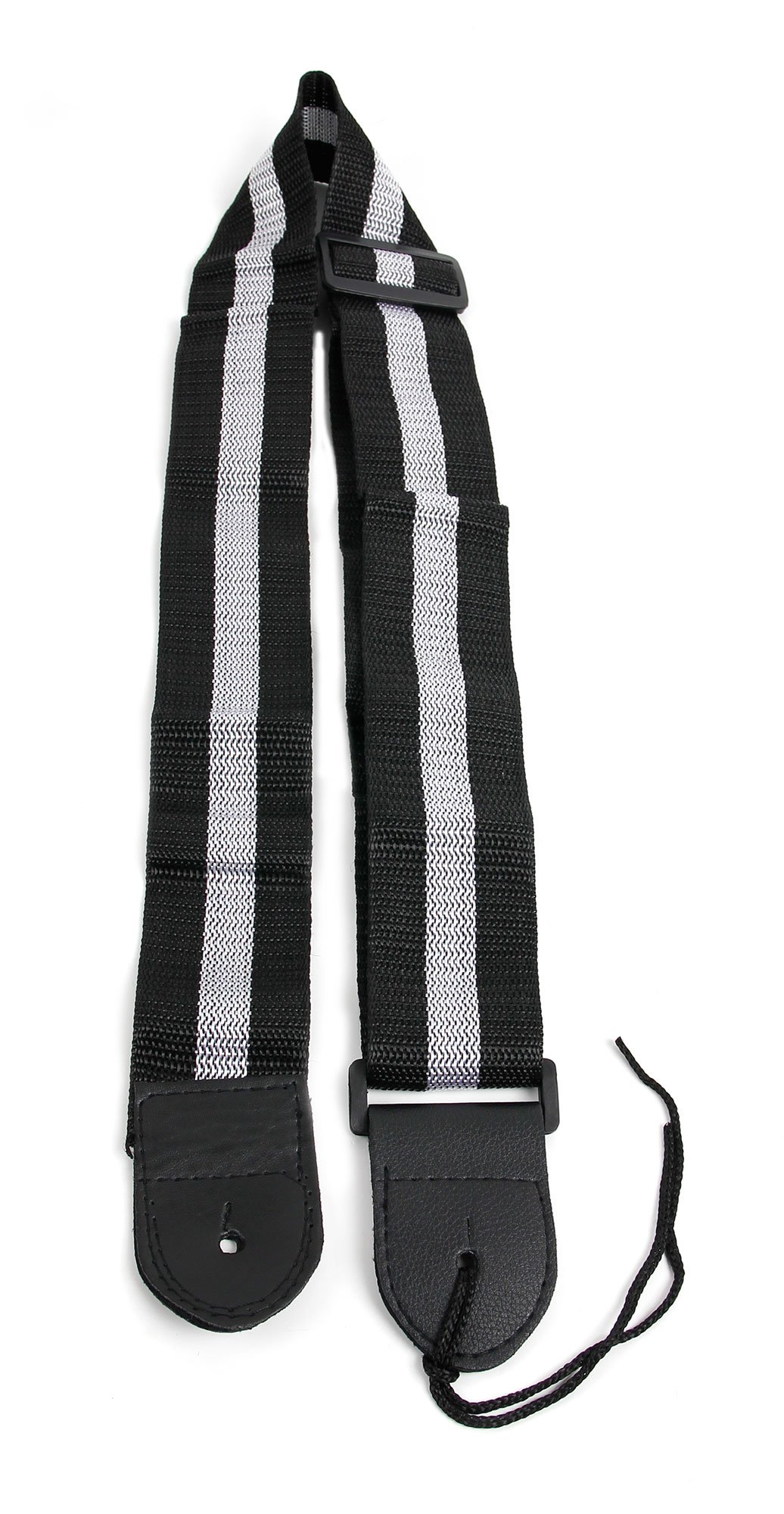 Black & Silver Stripe Guitar Controller Strap For Guitar Hero & Rock Band Guitars On PS3, PS2, Xbox 360 & Wii (Compatible With Guitar Hero: Warriors of Rock, 6, 5, 4, 3, 2 & 1)