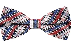 Carahere Handmade Boys Plaid Bow Ties