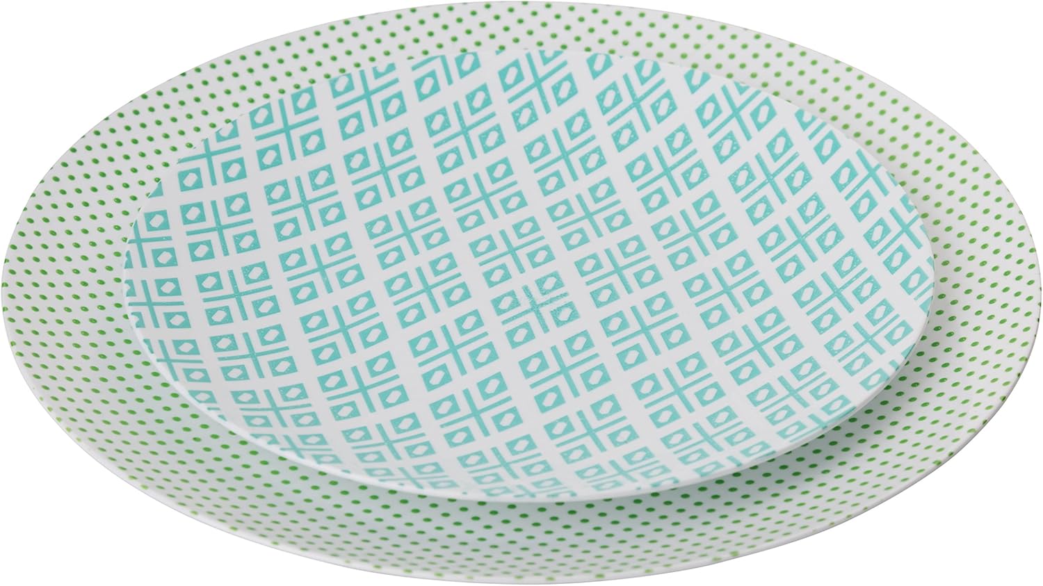 Trendables 40 - Pack Combo Premium Disposable Plastic Plates, Food Grade Elegant Plastic Dinner Plates - Aztec Design Includes: 20 x 10.25