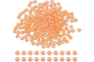 PATIKIL Fishing Beads, Acrylic Holographic Beads Round Fishing Bait Eggs Rig Bead Tackle Lures Accessory for Fishing Rigs Bai