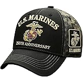HHWZOH 250th Anniversary Tribute Cap, Adjustable Marine Corps 250th Anniversary Hat Veterans Cap Headwear