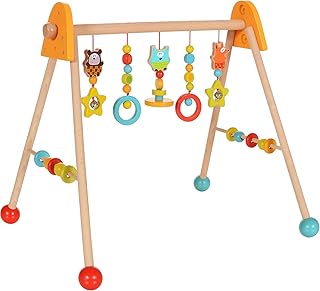 LCP Kids Baby Spielbogen Holz Trapez, Hängespielzeug höhenverstellbar