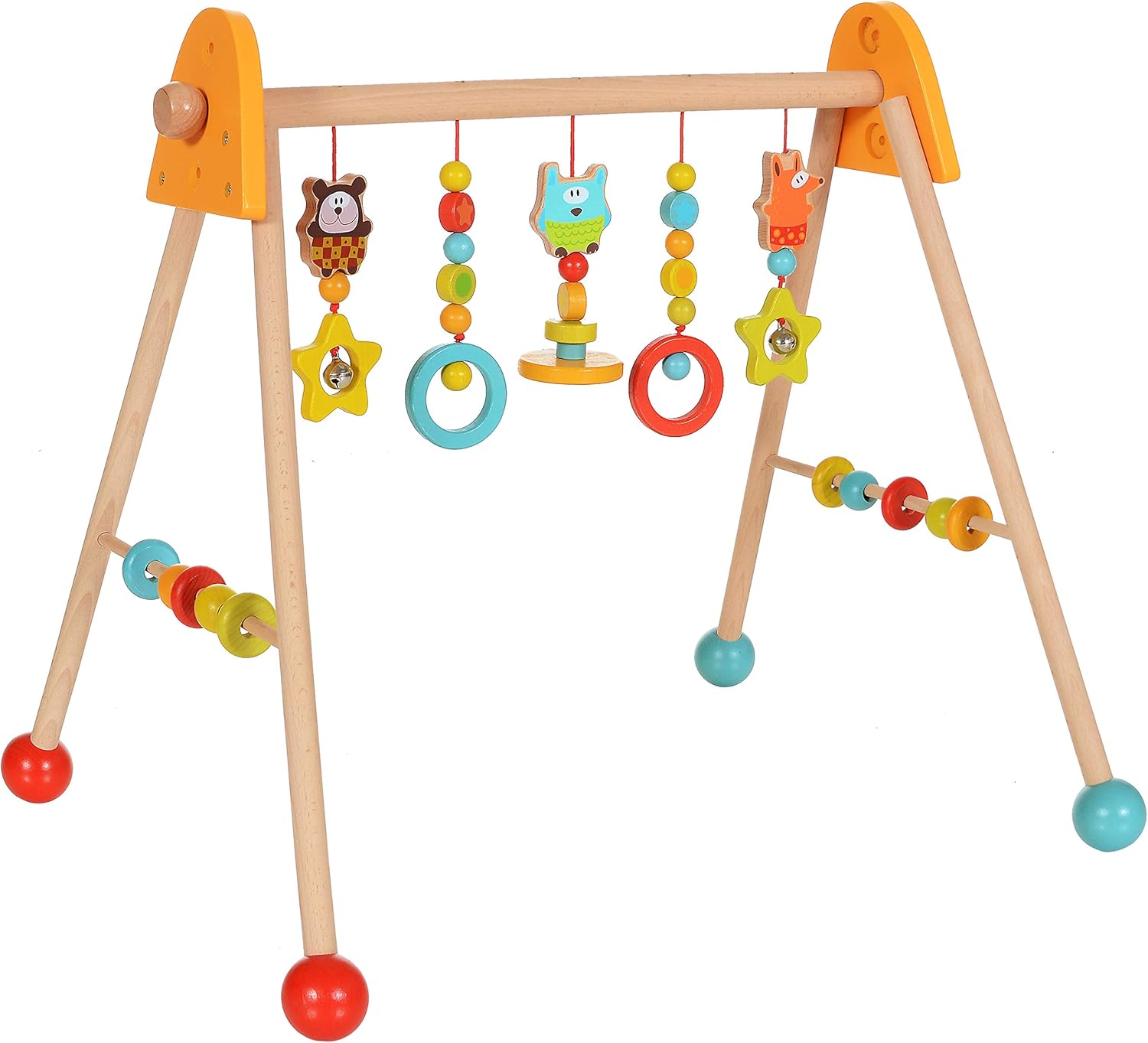 LCP Kids Baby Spielbogen Holz Trapez, Hängespielzeug höhenverstellbar