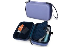 MEDMAX Hard Shell Case for Portable Nebulizer Asthma Inhaler, Shockproof Anti-Scratch Travel Carrying Case for Personal Inhalers Nebulizador for Breathing Problems Handheld Nebulizer (Lavender Purple)