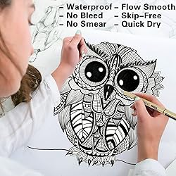Muchcute Micro Fineliner Drawing Art Pens: 16 Black