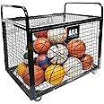 AKABIKE Ball Storage Cart, Sports Equipment Organizer