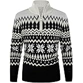 Aiyino Men's Halloween Christmas Knitted Pullover Sweater Warm Long Sleeve Polo Sweaters