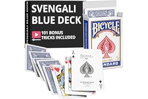 Ted's Sterling Magic Precision Blue Rider Back Bicycle Svengali Deck with Instructions for 100+ Tricks (Unspecified)