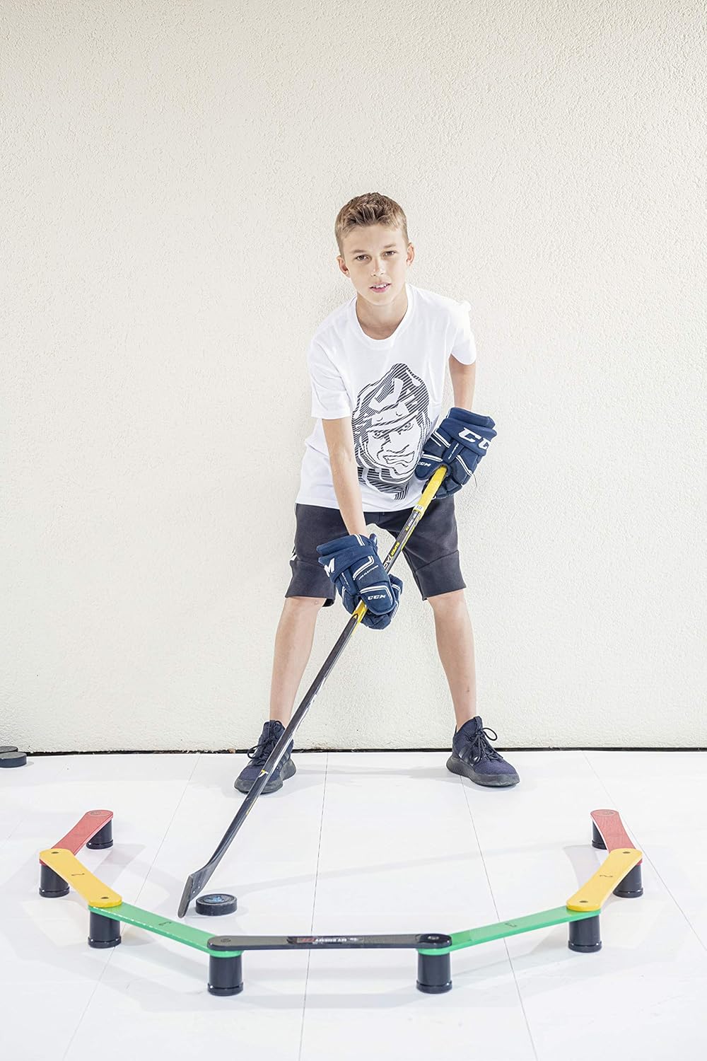 Hockey Revolution Lightweight Stickhandling Training Aid, Equipment for Puck Control, Reaction Time and Coordination 2nd generation (MY ENEMY LIT) : Sports & Outdoors
