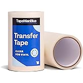 TapeManBlue Clear Transfer Tape for Vinyl - 6 inch Roll, Made in USA, Vinyl Transfer Tape with Medium to High Tack Adhesive for Crafts, Decals & Stickers (6 inch x 100 feet)