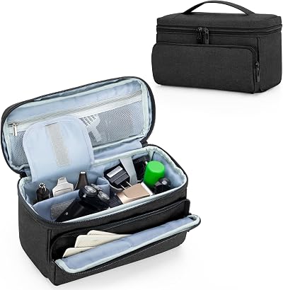 CURMIO Men Grooming Kit Bag Portable Travel Case for Electric Shaver Clipper