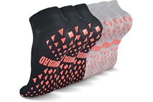 NOVAYARD 6 Pairs Non Slip Socks Grip Hospital Yoga Pilates Socks Sticky Grippers for Men Women