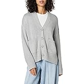 The Drop Womens Brigitte Cotton Blend Chunky Cardigan