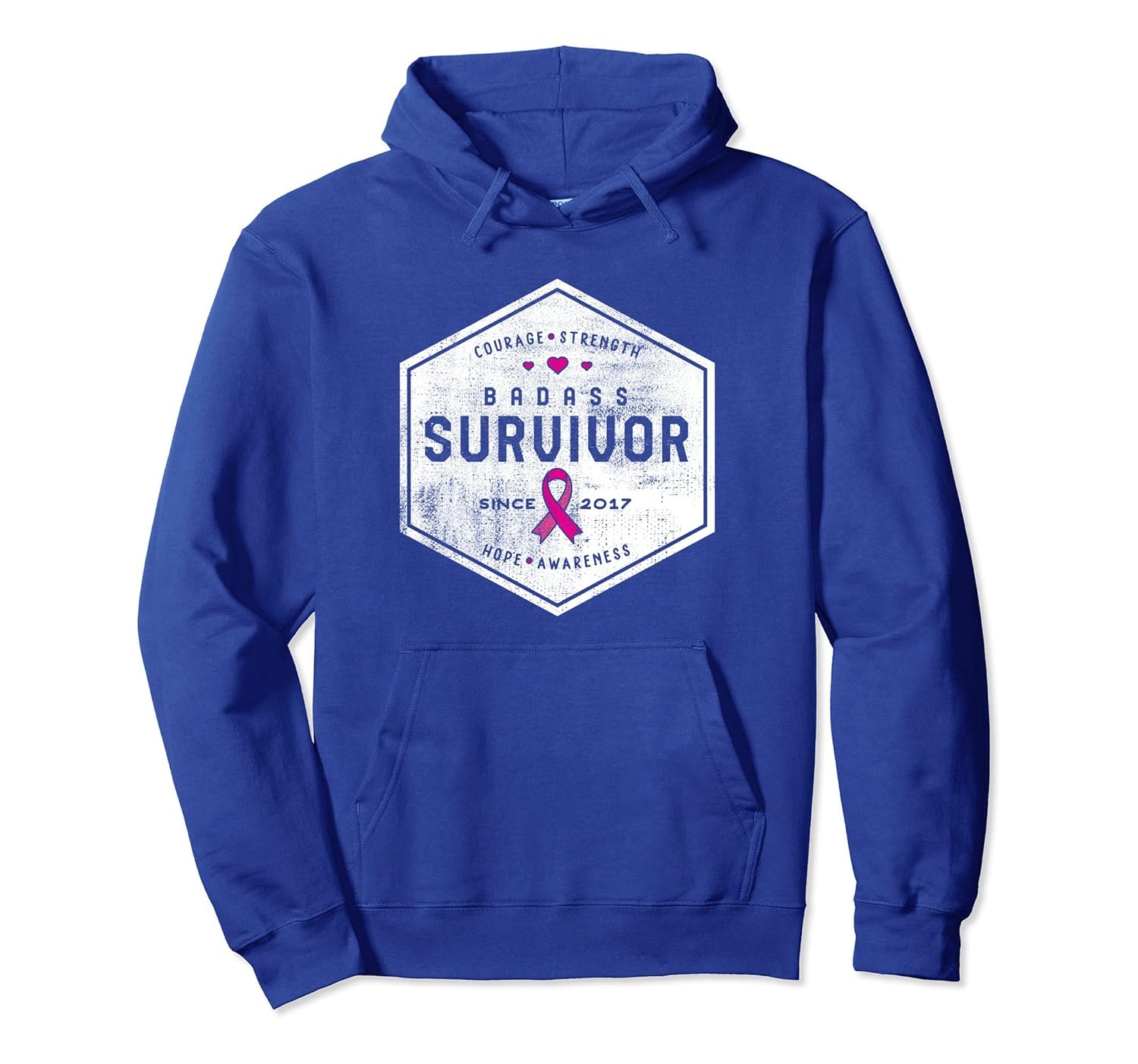 Breast Cancer Awareness Hoodie : Survivor Since 2017 Hoodie-anz