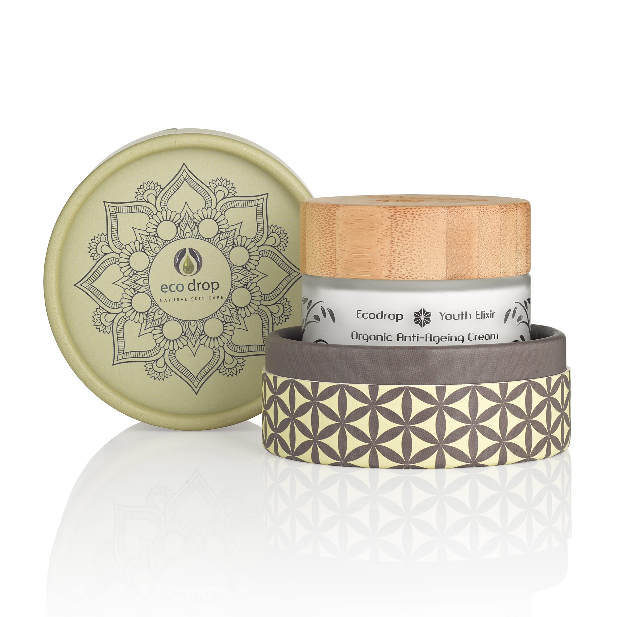 Ecodrop Organic Anti Ageing Cream | Advanced Daily Facial Wrinkle Treatment Cream For Women & Men | All Natural | With Hyaluronic Acid, Retinol & Argan Oil