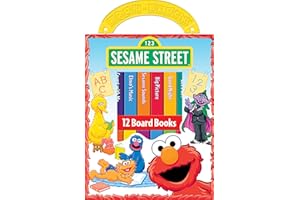 Sesame Street: My First Library - 12 Board Book Block Set - Great for Teaching First Words - PI Kids