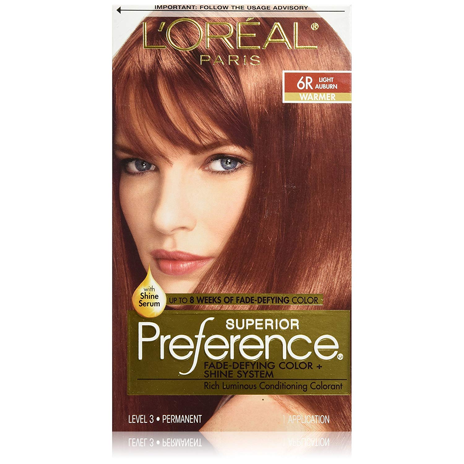 L'Oreal Superior Preference, 6R Light Auburn, Warmer 1 ea (Pack of 2)