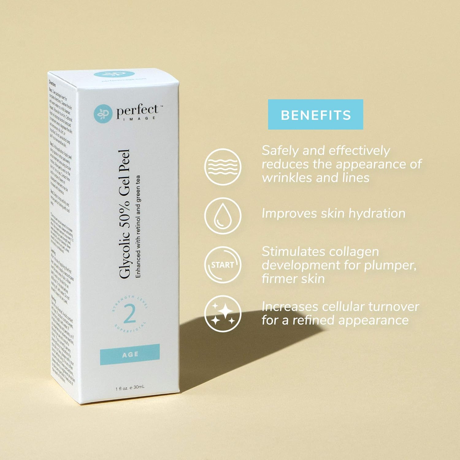 Glycolic Acid 50% Gel Peel - Enhanced with Retinol & Green Tea Extract (Professional Skin Peel)1 ounce: Beauty