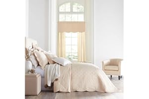 BrylaneHome Bedding Lightweight All Season Florence Quilted Oversized 100% Cotton Ultra Supreme Softness Bedspread - Full, Oatmeal