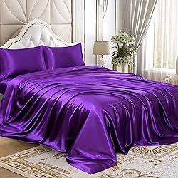 Homiest 4pcs Satin Sheets Set Luxury Silky Satin
