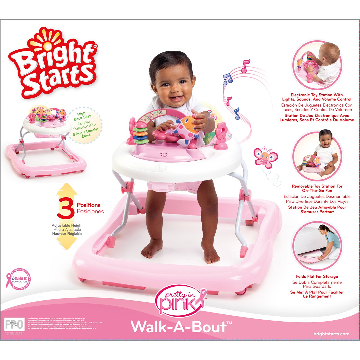 Bright Starts Walk-A-Bout Walker, Juneberry Delight