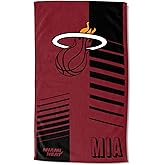 Northwest NBA Miami Heat Oversized Microfiber Beach Towel, 40 x 72 Inches – Quick Dry, Sand Resistant, Lightweight, Highly Absorbent, Riser Design
